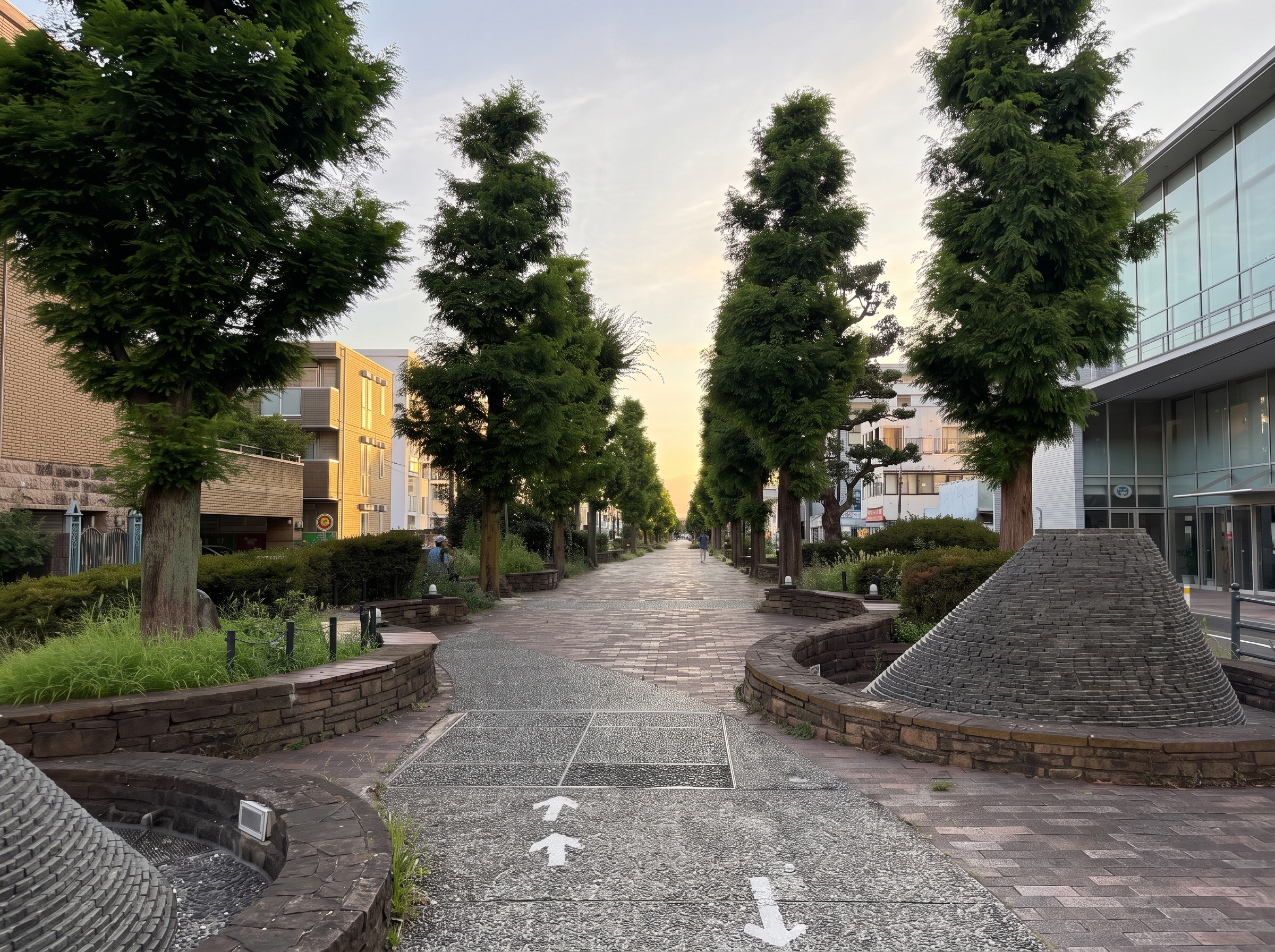 大和市の風景とスタッフ